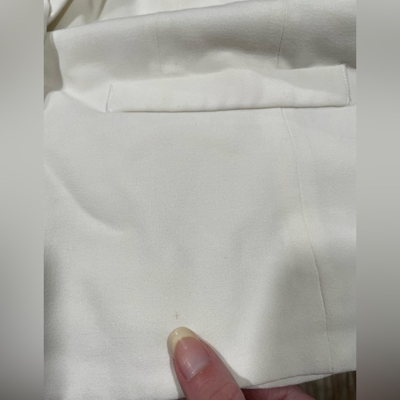 Vintage Eliza J White Blazer Jacket 3/4 Sleeve Minimalist Career Office Size M - Picture 14 of 16
